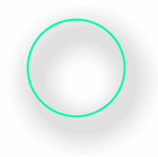 A green circle with a black background